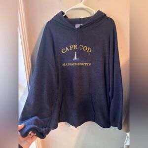 Absolutely Fabulous Collectible Cape Cod Navy Fleece Hoodie 2X